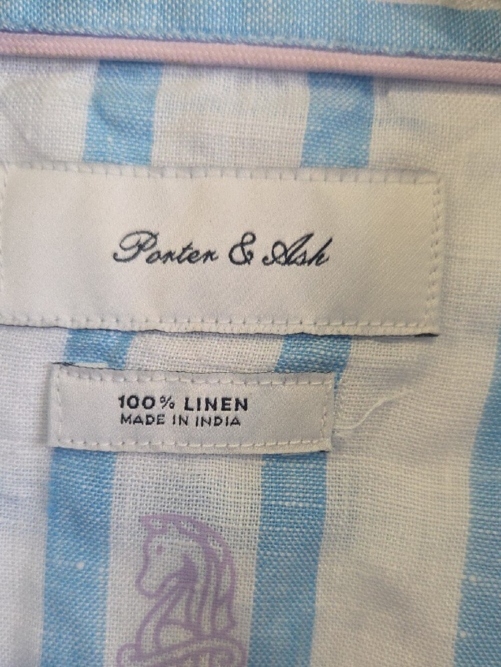 Porter & Ash Striped 100% Linen Shirt - Picture 2 of 6
